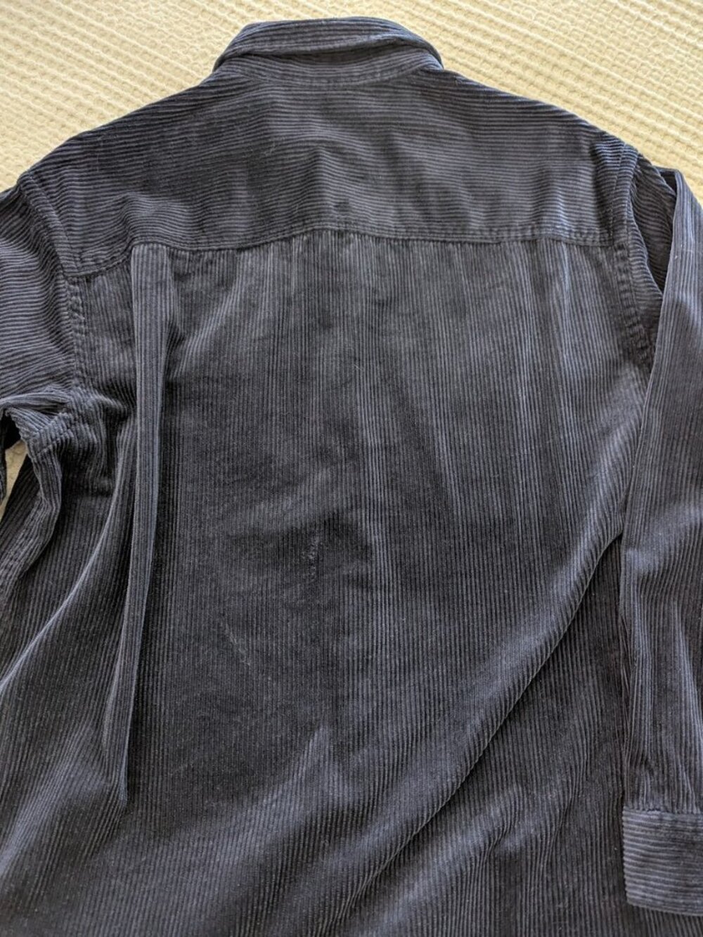 Uniqlo M Cotton Corduroy Navy Shacket Overshirt Y2K Cottagecore Preppy - Picture 11 of 12